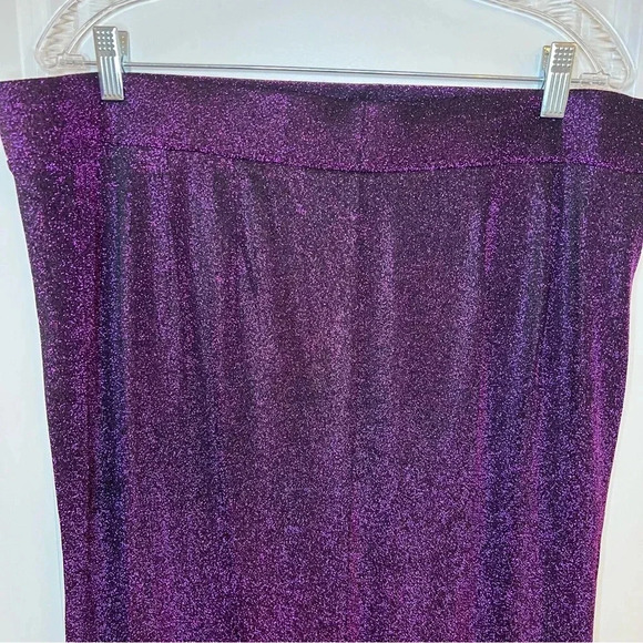 Eloquii women’s skirt sz 18 purple black glitter - Picture 4 of 7